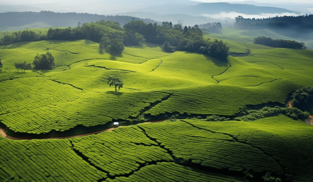 image of a green land